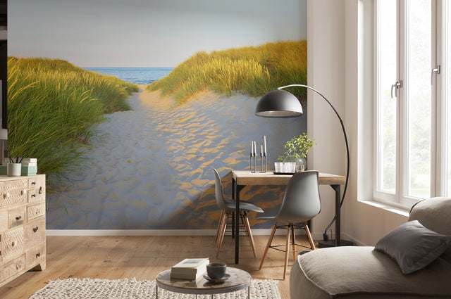 Sandy Path Green Photographic Beach Wall Mural - Komar 8-995