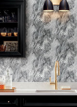 Star Charcoal by Advantage Marble Wallpaper – Brewster Home Fashions 4168-15533