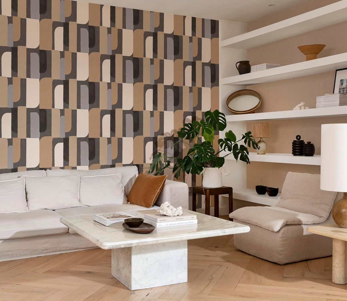 Derain Charcoal by Rasch Geometric Wallpaper – Brewster Home Fashions RH330533