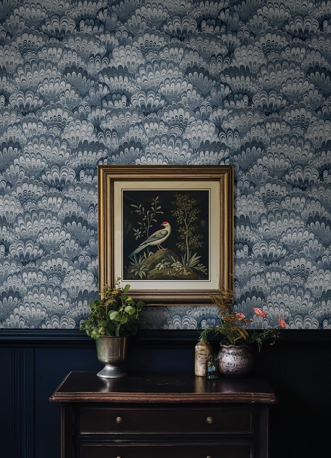 Octavia Blue by A-Street Prints Marbled Ink Wallpaper – A-Street Prints 4147-27379