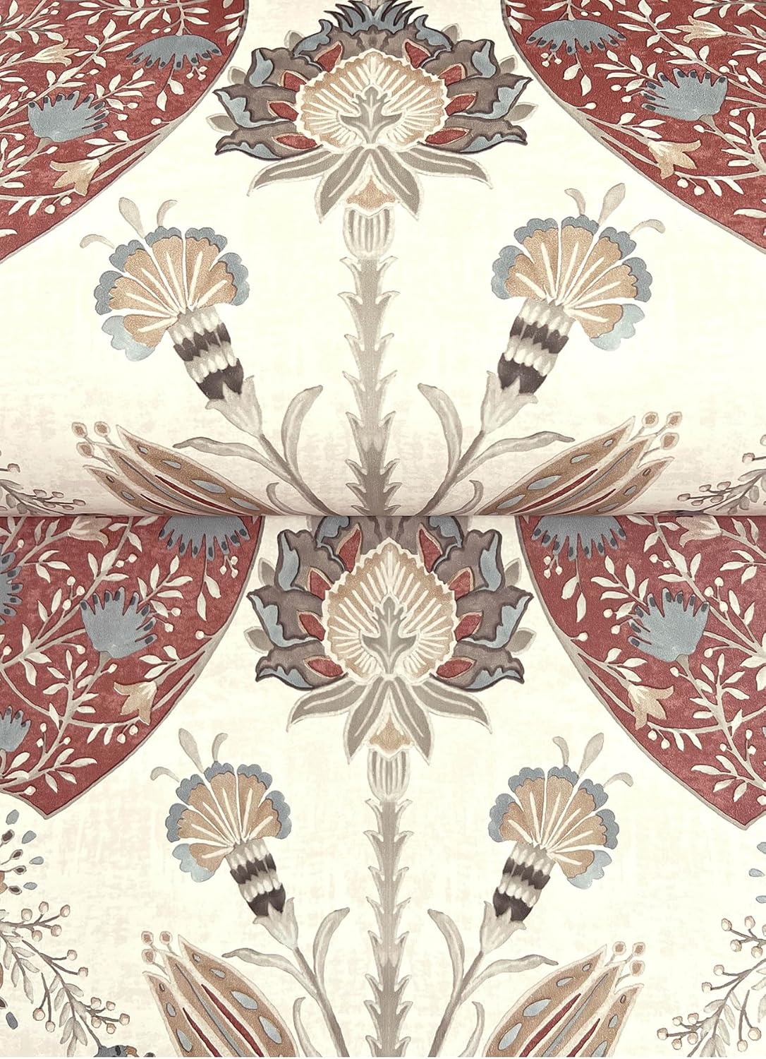 Auden Ruby Floral Grandeur Ruby by A-Street Prints Botanical Wallpaper – A-Street Prints 4147-27390