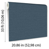 Horizontal Stria Texture Navy Blue by  Non-Woven Unpasted Wallpaper – Veer Decor 8195-AA1