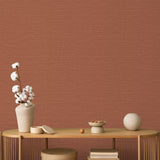 Horizontal Stria Texture Terracotta by Veer Decor Abstract Wallpaper – Veer Decor 8195-AA5