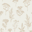Luminous Botanical Sketch Gold Metallic Wallpaper botanical metallic floral pattern roll