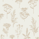 Luminous Botanical Sketch Gold Metallic Wallpaper botanical metallic floral pattern roll