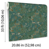 Babylon Green by Veer Decor Floral Wallpaper – 8195-AC3