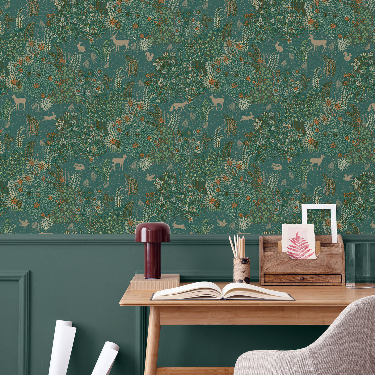 Babylon Green by Veer Decor Floral Wallpaper – 8195-AC3