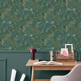 Babylon Green by Veer Decor Floral Wallpaper – 8195-AC3