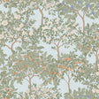 Arbor Serenade Blue wallpaper roll with botanical fruiting trees and blossoms