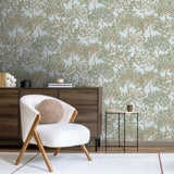 Arbor Serenade Blue by Veer Decor Botanical Wallpaper – Veer Decor 8195-AF1