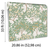 Arbor Serenade Cream by Veer Decor Botanical Trees Wallpaper – Veer Decor 8195-AF4