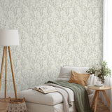 Blossom Branches Grey Green by — Floral Wallpaper – Veer Decor 8195-AG4