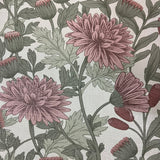 Floral Sonata Pink and Green by Veer Decor Floral Wallpaper – Veer Decor 8195-AH2