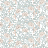 Floral Sonata beige and green floral non-woven unpasted wallpaper roll 8195-AH3