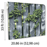 Palisade Grey by Veer Decor Nature Trompe L'oeil Wallpaper – 8196-AD3