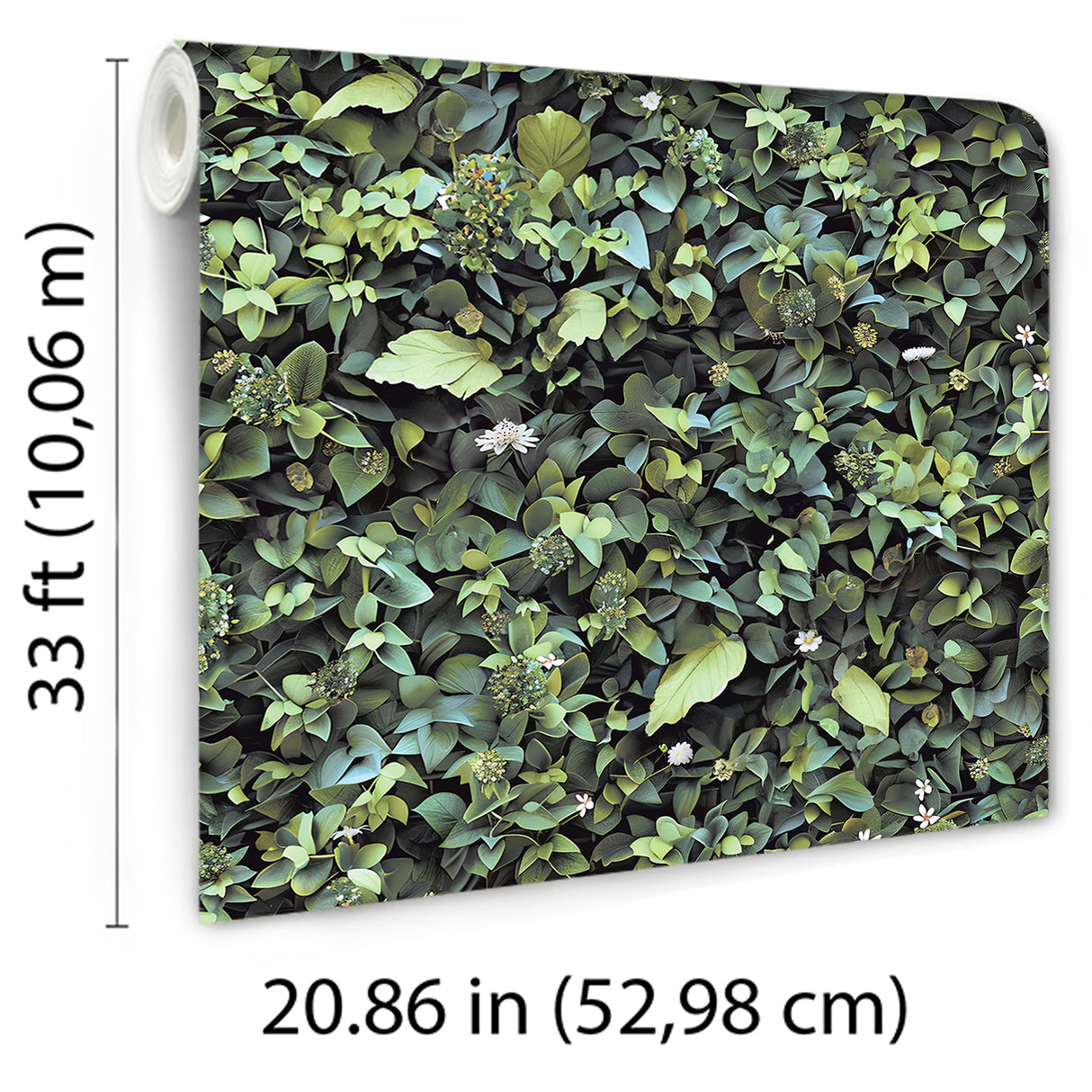 Evergreen Living Wall Green by Veer Decor Botanical Wallpaper – Veer Decor 8196-AF1