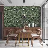 Evergreen Living Wall Green by Veer Decor Botanical Wallpaper – Veer Decor 8196-AF1