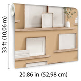 Frame Shelves Mustard by Veer Decor Novelty Wallpaper – 8196-AG1