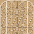 Lattice Rattan Panels Mustard wallpaper roll with rattan arch trellis pattern