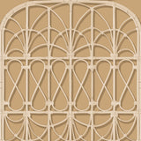 Lattice Rattan Panels Mustard wallpaper roll with rattan arch trellis pattern