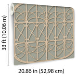Lattice Rattan Panels Grey by — Wallpaper – Veer Decor 8196-AH3