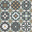 Ceramic Tiles Grey Mediterranean tile wallpaper roll and pattern
