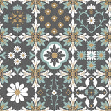 Ceramic Tiles Grey Mediterranean tile wallpaper roll and pattern