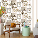 Entomology Gallery Beige by Veer Decor Novelty Wallpaper – 8196-AJ3