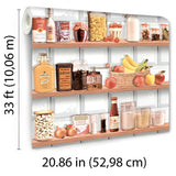 Kitchen Shelf Stories Multi by Veer Decor Novelty Wallpaper – Veer Decor 8196-AO2