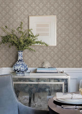 Frances Taupe by Erin Gates Fishscale Wallpaper – A-Street Prints AST6352