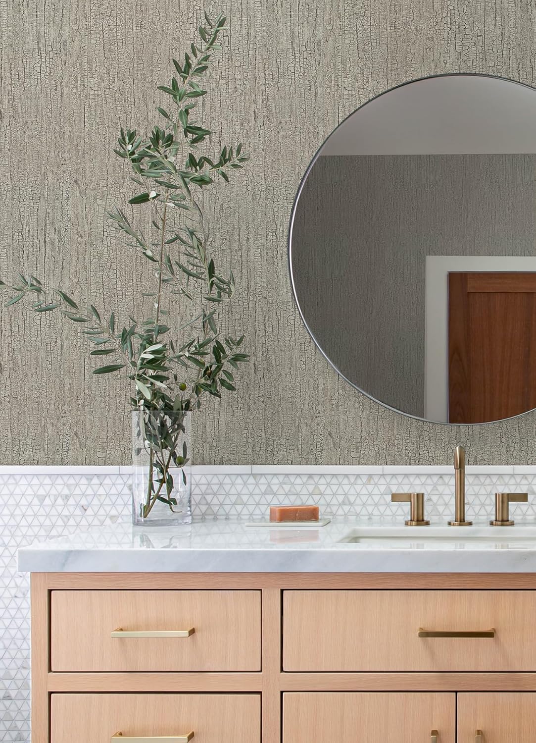 Ironbark Light Brown by Advantage Textured Wallpaper – Brewster Home Fashions 4168-19942