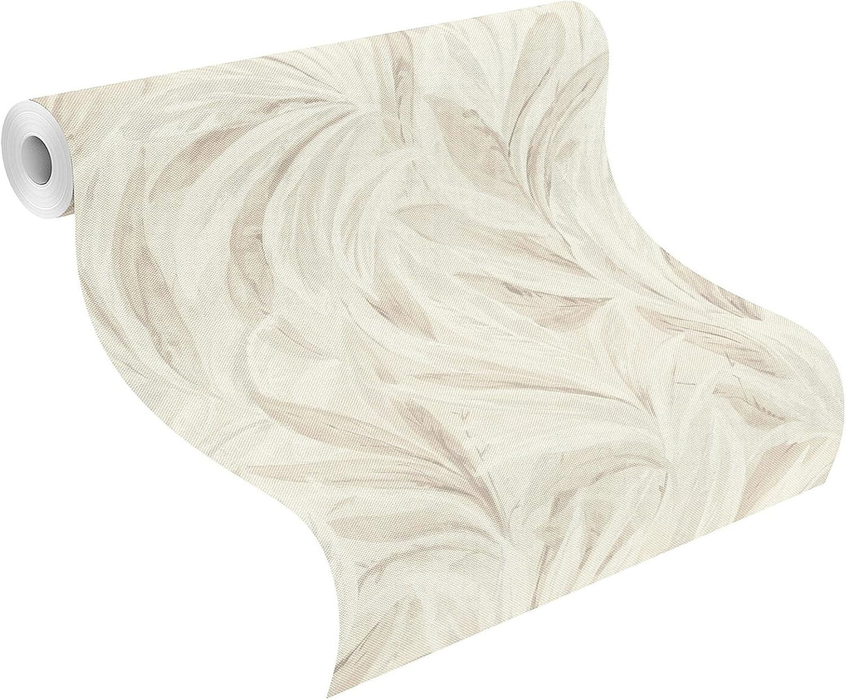 Rennie Ivory by Rasch Leaves Wallpaper – Brewster Home Fashions RH547467
