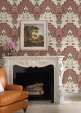 Auden Ruby Floral Grandeur Ruby by A-Street Prints Botanical Wallpaper – A-Street Prints 4147-27390