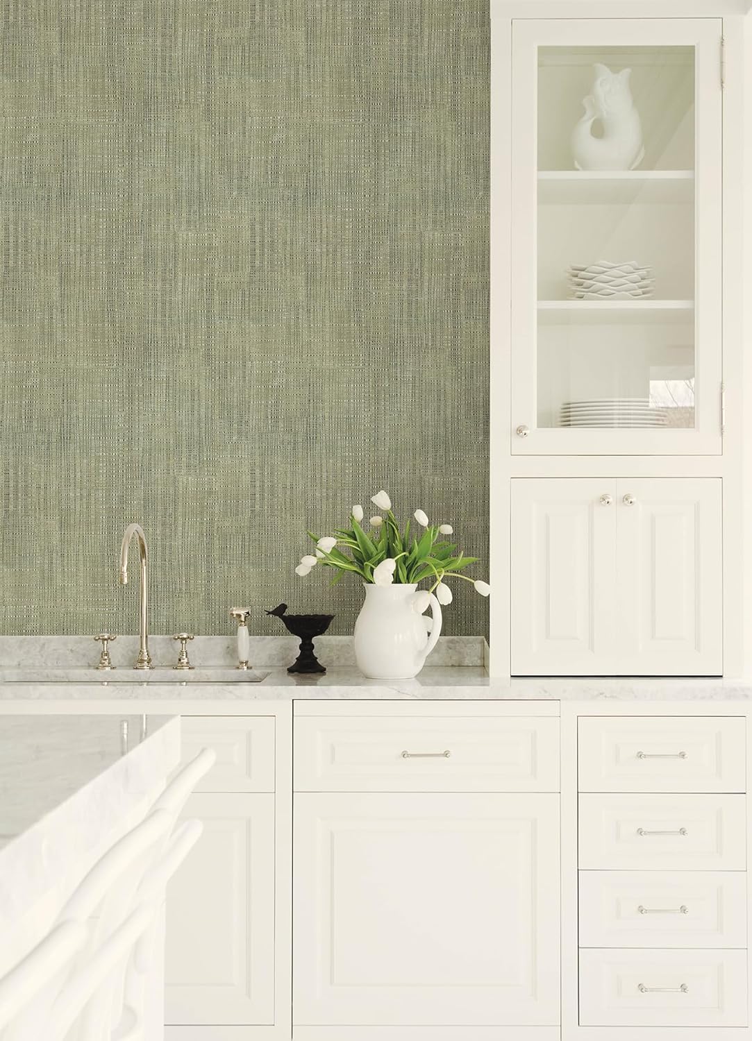 Rattan Green by Advantage Weave Wallpaper – Brewster Home Fashions 4168-17732