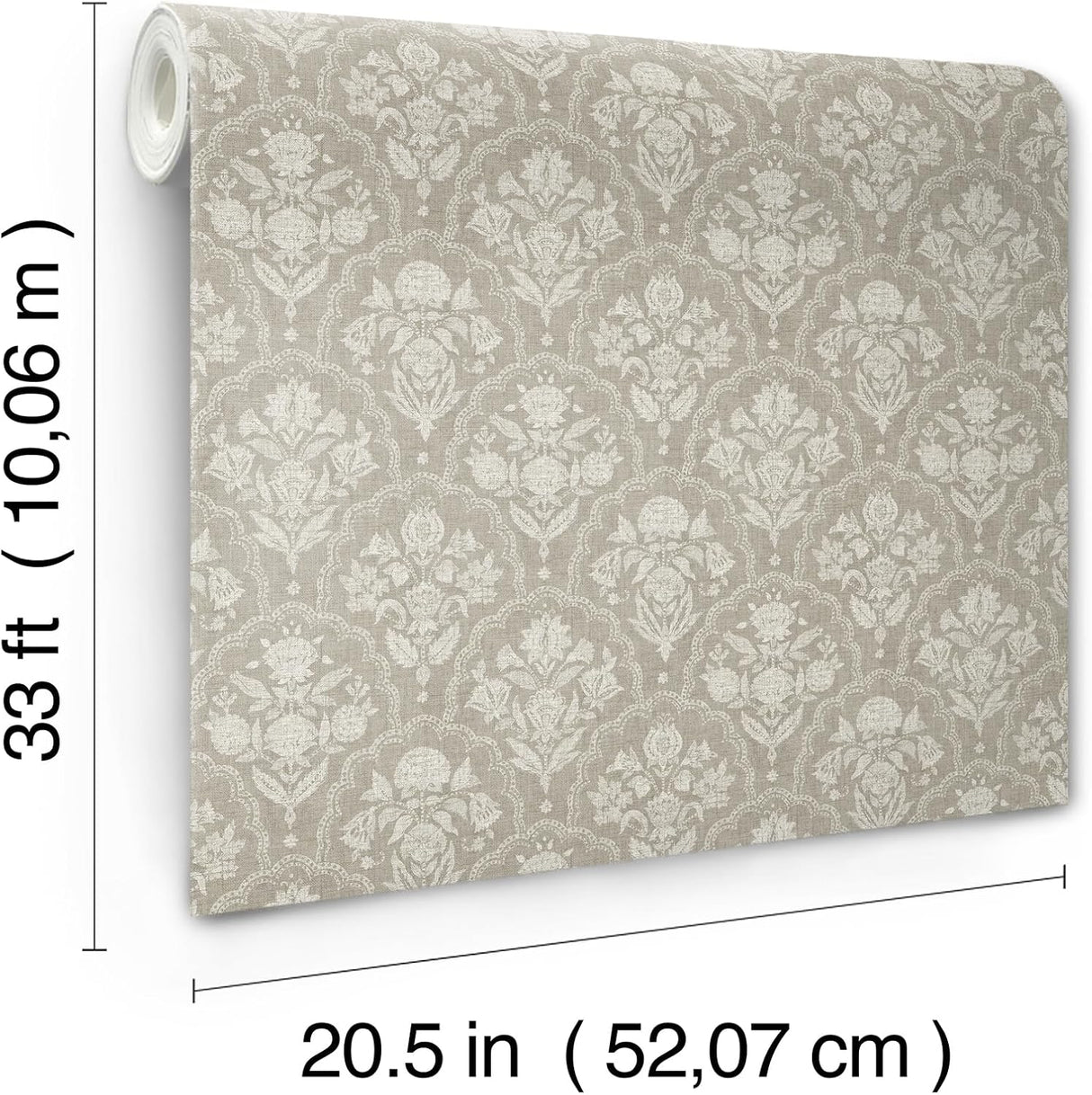 Frances Taupe by Erin Gates Fishscale Wallpaper – A-Street Prints AST6352