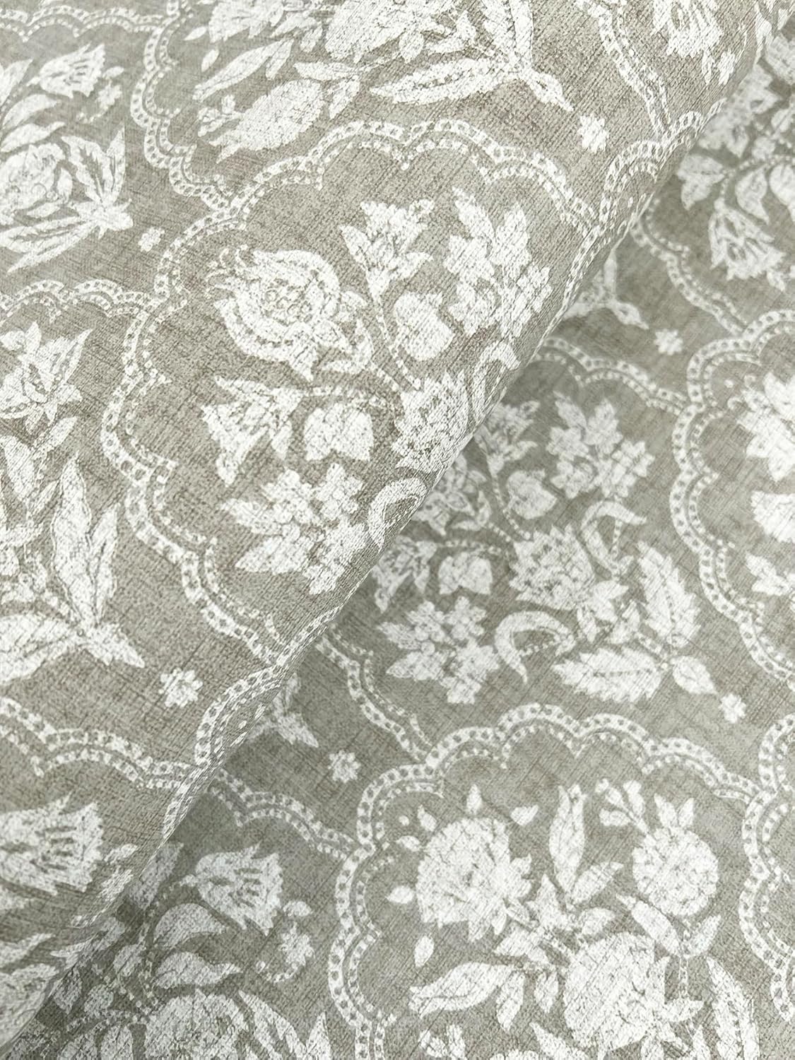 Frances Taupe by Erin Gates Fishscale Wallpaper – A-Street Prints AST6352