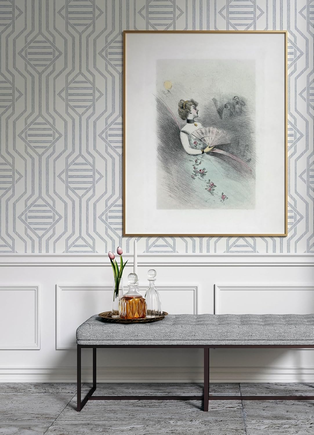 Essex Dark Blue by A-Street Prints Geometric Wallpaper – A-Street Prints 4147-27403