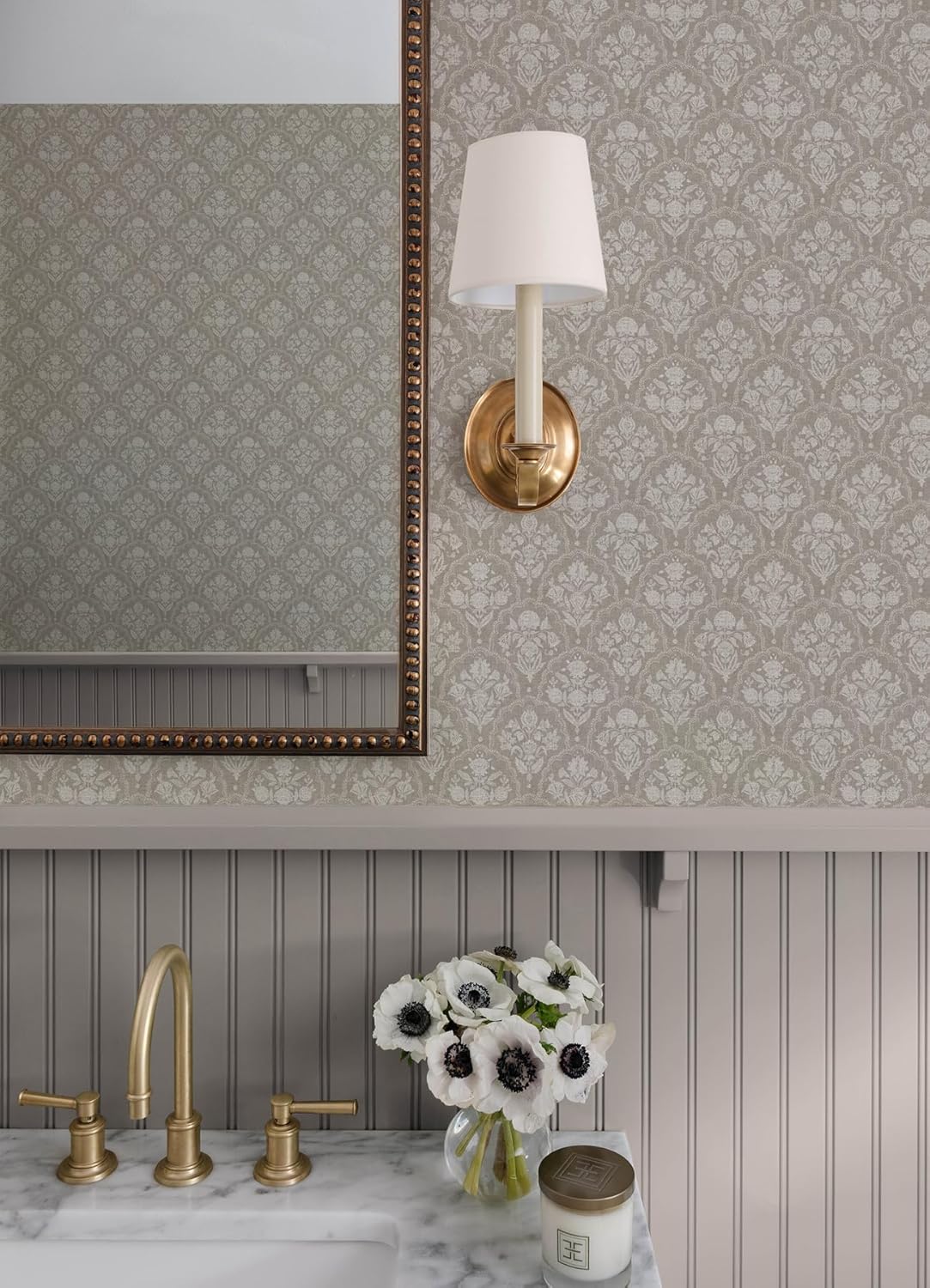 Frances Taupe by Erin Gates Fishscale Wallpaper – A-Street Prints AST6352
