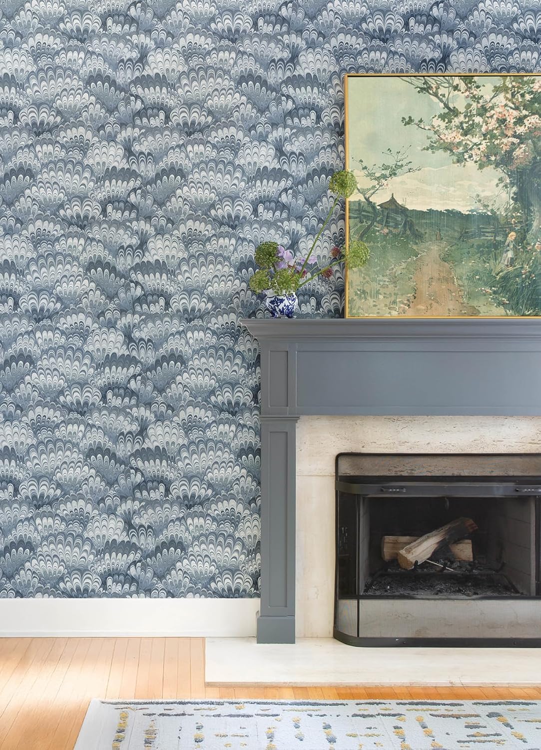 Octavia Blue by A-Street Prints Marbled Ink Wallpaper – A-Street Prints 4147-27379