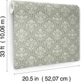 Frances Moss Fishscale by Erin Gates Botanical Wallpaper – A-Street Prints AST6353