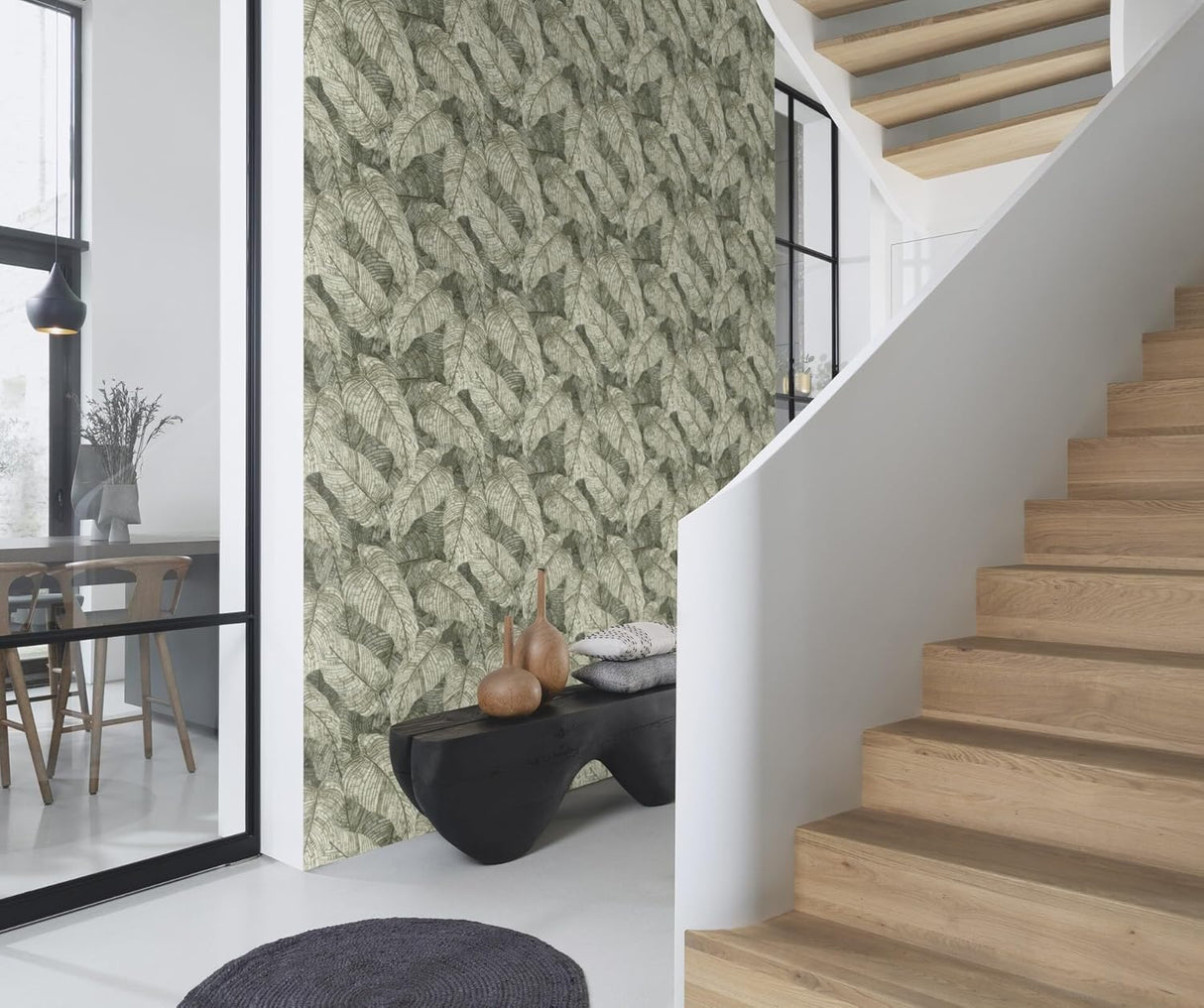 Galner Moss by Rasch Tropical Botanical Leaves Wallpaper – Brewster RH720549