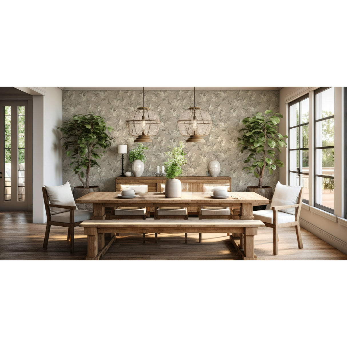 Olivia Beige by Belgravia Decor Floral Wallpaper- Brewster Home Fashions BG5908