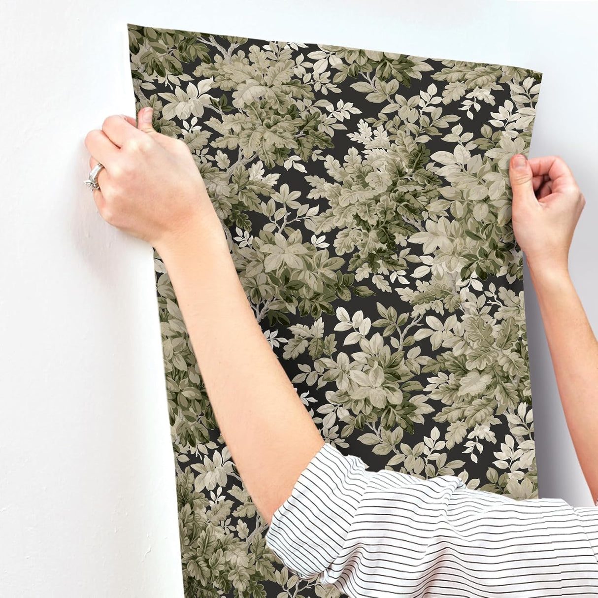 Greenwood Black by A-Street Prints Deciduous Wallpaper – A-Street Prints 4147-80005