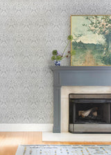 Berkshire Grey by A-Street Prints Damask Wallpaper – A-Street Prints 4147-27381