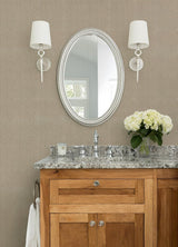 Natural Linen Light Brown by Advantage Textured Wallpaper – Brewster Home Fashions 4168-16619