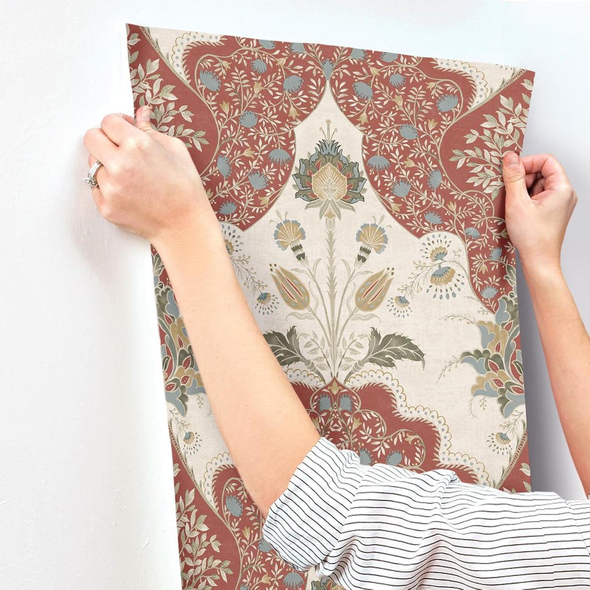 Auden Ruby Floral Grandeur Ruby by A-Street Prints Botanical Wallpaper – A-Street Prints 4147-27390