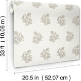 Overbrook Taupe by Erin Gates Bouquet Toss Wallpaper – A-Street Prints AST6360