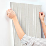 Ayanna Neutral Striped Wallpaper by A-Street Prints Non Woven Sidewalls – A-Street Prints 4147-27394