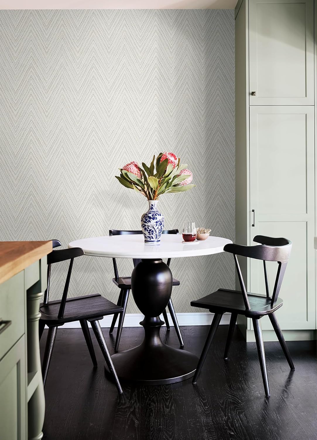 Lainey Neutral by A-Street Prints Stitched Chevron Wallpaper- Brewster Home Fashions 4147-27369