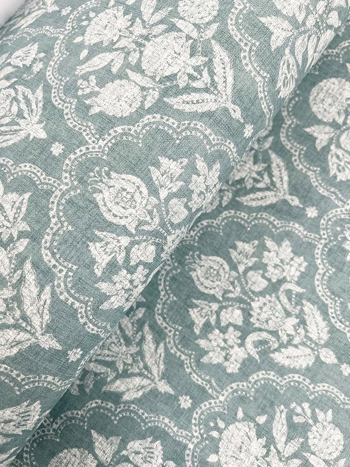 Frances Blue by Erin Gates Fishscale Wallpaper- A-Street Prints AST6351